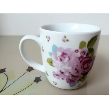 Haonai antique bulk ceramic mugs with flower design